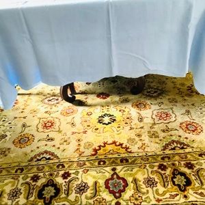 Baby Blue Linen with Scalloped Edges